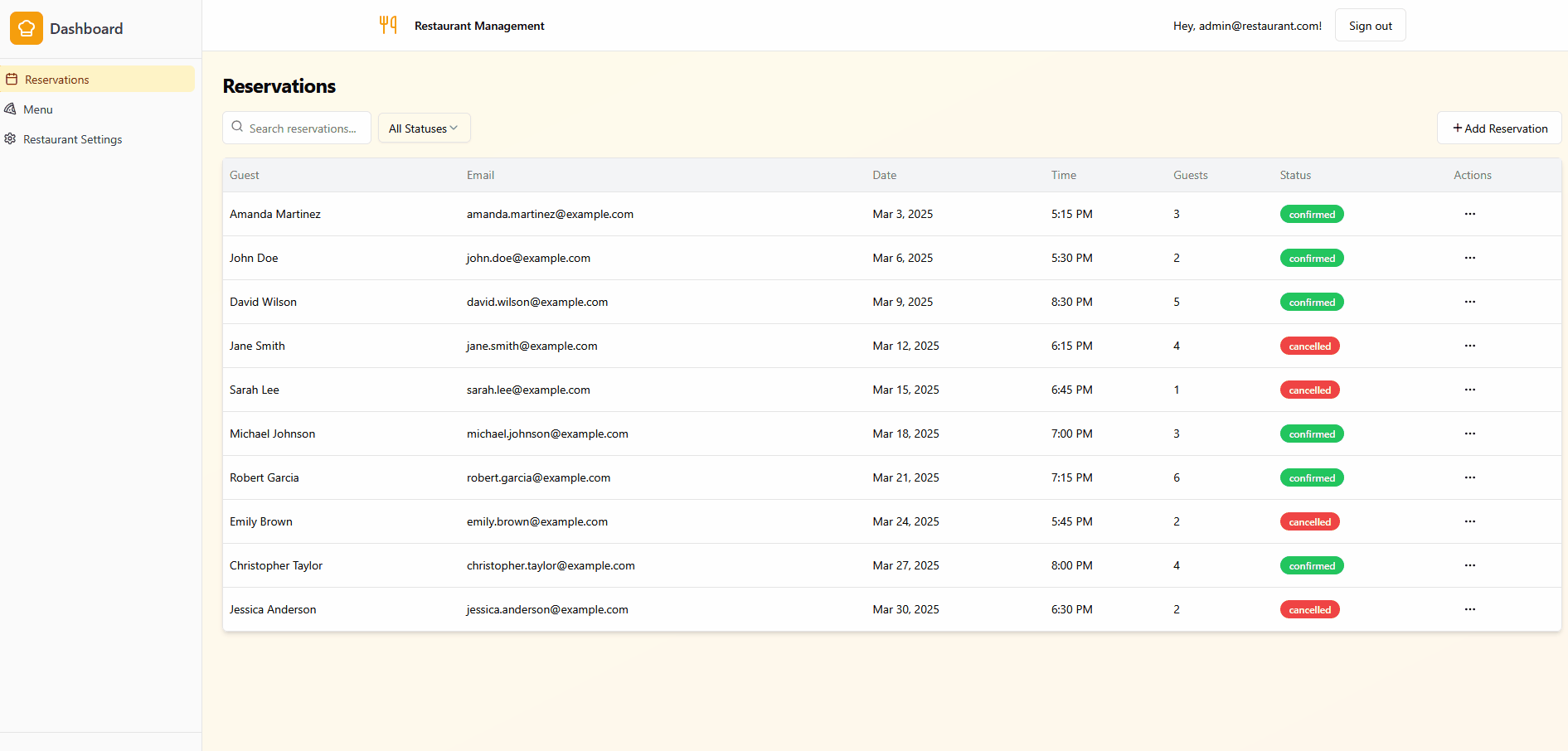 Restaurant Management System gallery image 1